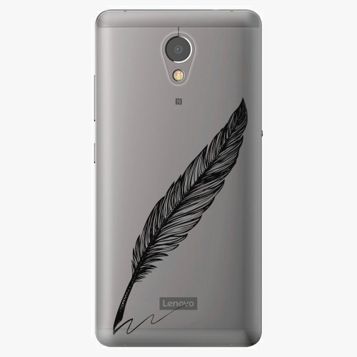 Plastový kryt iSaprio - Writing By Feather - black - Lenovo P2 Plastový kryt iSaprio - Writing By Feather - black - Lenovo P2