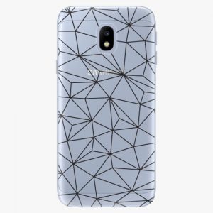 Plastový kryt iSaprio - Abstract Triangles 03 - black - Samsung Galaxy J3 2017