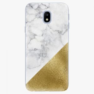 Plastový kryt iSaprio - Gold and WH Marble - Samsung Galaxy J3 2017