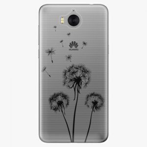 Plastový kryt iSaprio - Three Dandelions - black - Huawei Y5 2017 / Y6 2017