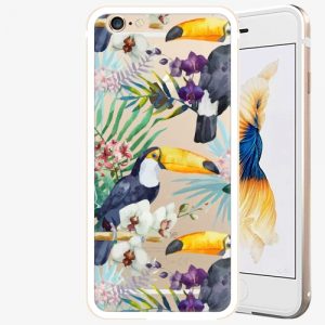 Plastový kryt iSaprio - Tucan Pattern 01 - iPhone 6 Plus/6S Plus - Gold