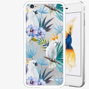 Plastový kryt iSaprio - Parrot Pattern 01 - iPhone 6 Plus/6S Plus - Silver
