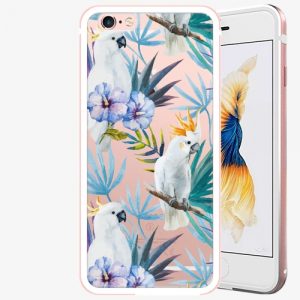 Plastový kryt iSaprio - Parrot Pattern 01 - iPhone 6 Plus/6S Plus - Rose Gold