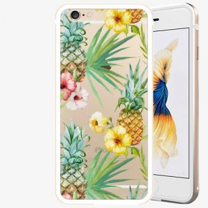 Plastový kryt iSaprio - Pineapple Pattern 02 - iPhone 6/6S - Gold