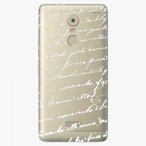 Plastový kryt iSaprio - Handwriting 01 - white - Lenovo K6 Note