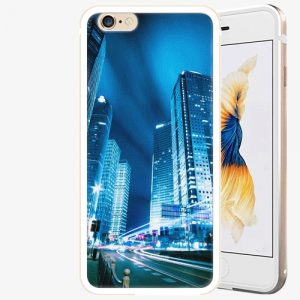 Plastový kryt iSaprio - Night City Blue - iPhone 6/6S - Gold