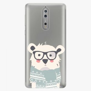 Plastový kryt iSaprio - Bear with Scarf - Nokia 8