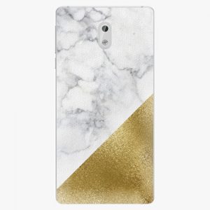 Plastový kryt iSaprio - Gold and WH Marble - Nokia 3