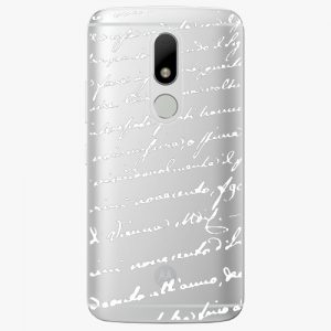 Plastový kryt iSaprio - Handwriting 01 - white - Lenovo Moto M