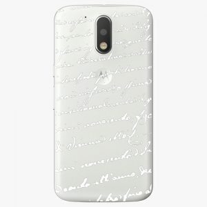 Plastový kryt iSaprio - Handwriting 01 - white - Lenovo Moto G4 / G4 Plus