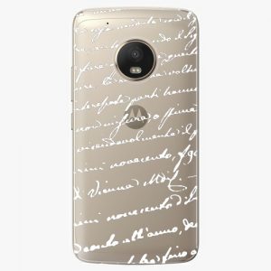 Plastový kryt iSaprio - Handwriting 01 - white - Lenovo Moto G5 Plus
