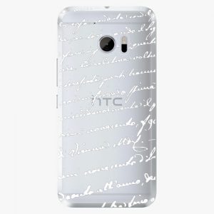Plastový kryt iSaprio - Handwriting 01 - white - HTC 10