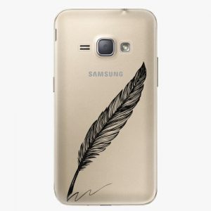 Plastový kryt iSaprio - Writing By Feather - black - Samsung Galaxy J1 2016