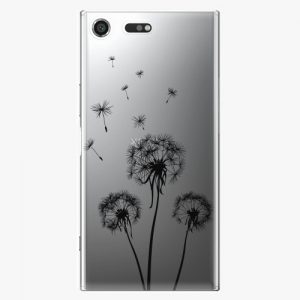 Plastový kryt iSaprio - Three Dandelions - black - Sony Xperia XZ Premium