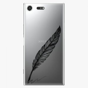 Plastový kryt iSaprio - Writing By Feather - black - Sony Xperia XZ Premium