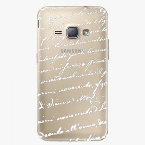 Plastový kryt iSaprio - Handwriting 01 - white - Samsung Galaxy J1 2016