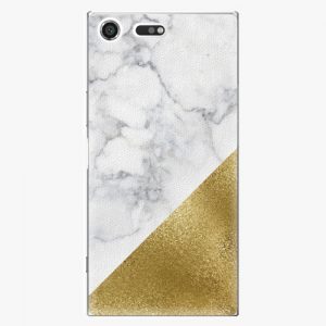 Plastový kryt iSaprio - Gold and WH Marble - Sony Xperia XZ Premium