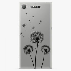 Plastový kryt iSaprio - Three Dandelions - black - Sony Xperia XZ1