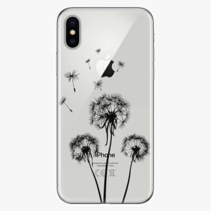 Plastový kryt iSaprio - Three Dandelions - black - iPhone X