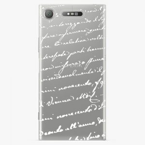 Plastový kryt iSaprio - Handwriting 01 - white - Sony Xperia XZ1