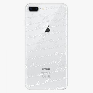 Plastový kryt iSaprio - Handwriting 01 - white - iPhone 8 Plus