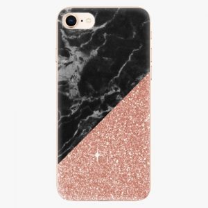 Plastový kryt iSaprio - Rose and Black Marble - iPhone 8