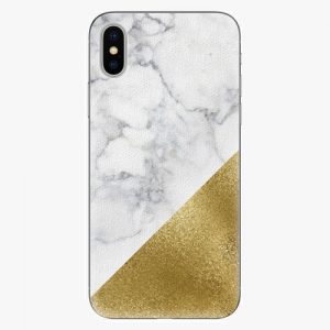 Plastový kryt iSaprio - Gold and WH Marble - iPhone X