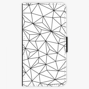 Flipové pouzdro iSaprio - Abstract Triangles 03 - black - Sony Xperia XZ