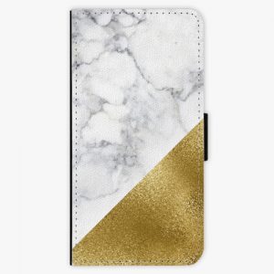 Flipové pouzdro iSaprio - Gold and WH Marble - iPhone 7 Plus