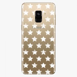 Plastový kryt iSaprio - Stars Pattern - white - Samsung Galaxy A8 2018