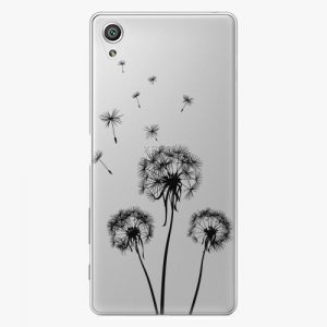 Plastový kryt iSaprio - Three Dandelions - black - Sony Xperia X
