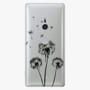 Plastový kryt iSaprio - Three Dandelions - black - Sony Xperia XZ2
