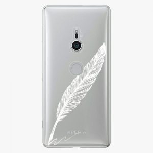 Plastový kryt iSaprio - Writing By Feather - white - Sony Xperia XZ2