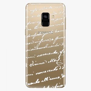Plastový kryt iSaprio - Handwriting 01 - white - Samsung Galaxy A8 2018