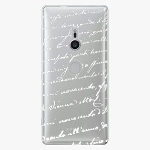 Plastový kryt iSaprio - Handwriting 01 - white - Sony Xperia XZ2