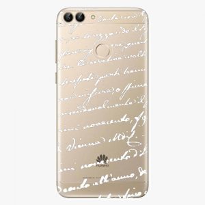 Plastový kryt iSaprio - Handwriting 01 - white - Huawei P Smart