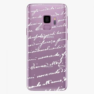 Plastový kryt iSaprio - Handwriting 01 - white - Samsung Galaxy S9