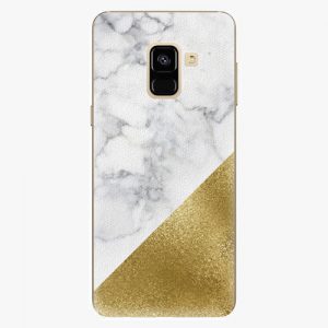 Plastový kryt iSaprio - Gold and WH Marble - Samsung Galaxy A8 2018