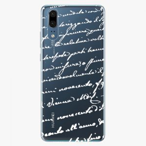 Plastový kryt iSaprio - Handwriting 01 - white - Huawei P20