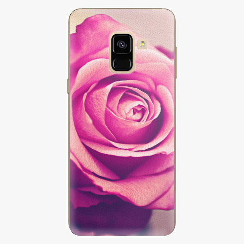 Plastový kryt iSaprio - Pink Rose - Samsung Galaxy A8 2018 Plastový kryt iSaprio - Pink Rose - Samsung Galaxy A8 2018