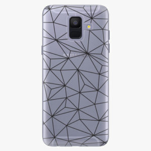Plastový kryt iSaprio - Abstract Triangles 03 - black - Samsung Galaxy A6