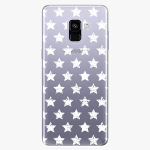 Plastový kryt iSaprio - Stars Pattern - white - Samsung Galaxy A8 Plus