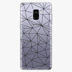 Plastový kryt iSaprio - Abstract Triangles 03 - black - Samsung Galaxy A8 Plus