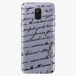 Plastový kryt iSaprio - Handwriting 01 - black - Samsung Galaxy A6
