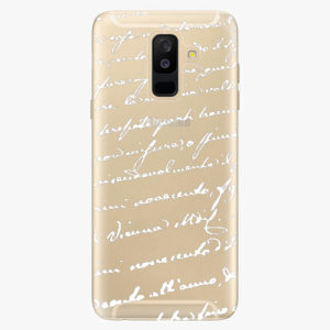 Plastový kryt iSaprio - Handwriting 01 - white - Samsung Galaxy A6 Plus