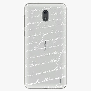 Plastový kryt iSaprio - Handwriting 01 - white - Nokia 2