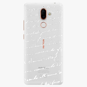 Plastový kryt iSaprio - Handwriting 01 - white - Nokia 7 Plus