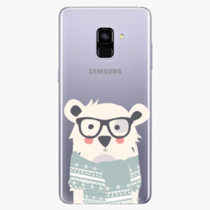 Plastový kryt iSaprio - Bear with Scarf - Samsung Galaxy A8 Plus