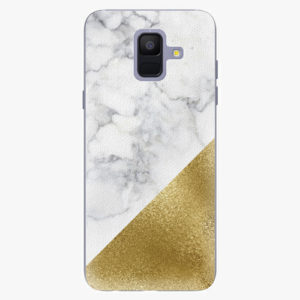 Plastový kryt iSaprio - Gold and WH Marble - Samsung Galaxy A6