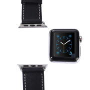 Kožený pásek / řemínek Double Circle pro Apple Watch 38mm černý